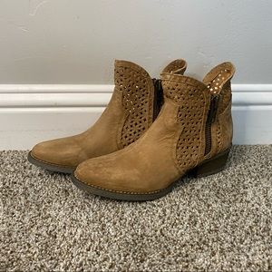 Corral distressed brown cutout boots